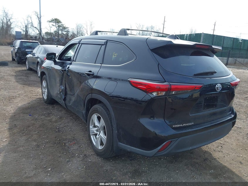 2020 Toyota Highlander VIN 5TDBZRBH7LS045265 IAAI salvage auction — LEFT SIDE, Mv-907A (New York), sold $10,200 on 2026-07-28 (photo 3)