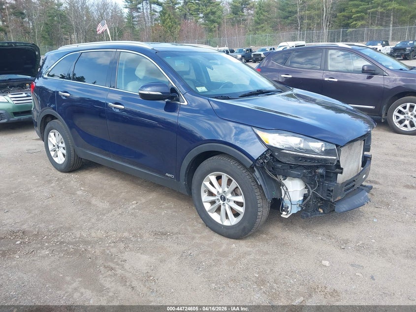 2019 Kia Sorento VIN 5XYPGDA30KG525454 IAAI salvage auction — LEFT FRONT, Wait Title, sold $2,400 on 2026-07-10 (photo 1)