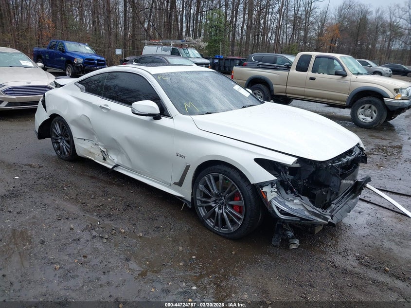2017 Infiniti Q60 VIN JN1FV7EK7HM610323 IAAI salvage auction — FRONT & REAR, Wait Title, sold $3,650 on 2026-07-08 (photo 1)