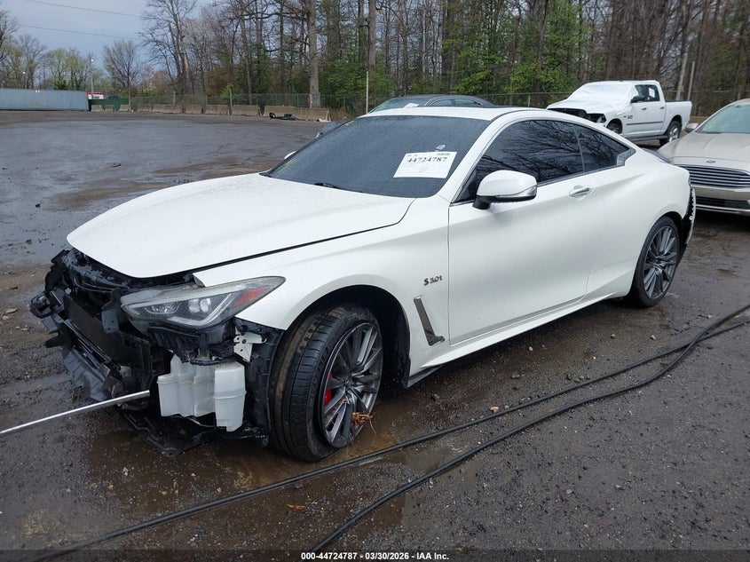 2017 Infiniti Q60 VIN JN1FV7EK7HM610323 IAAI salvage auction — FRONT & REAR, Wait Title, sold $3,650 on 2026-07-08 (photo 2)