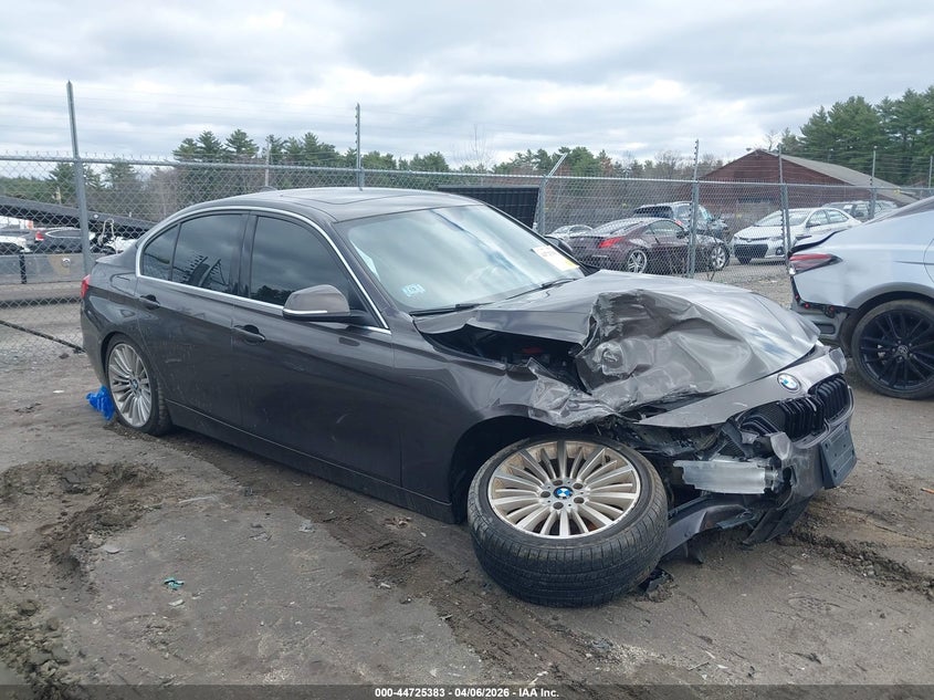 2015 BMW 3 series VIN WBA3C3G58FNS75700 IAAI salvage auction — FRONT END, Salvage (Massachusetts), sold $500 on 2026-07-24 (photo 1)