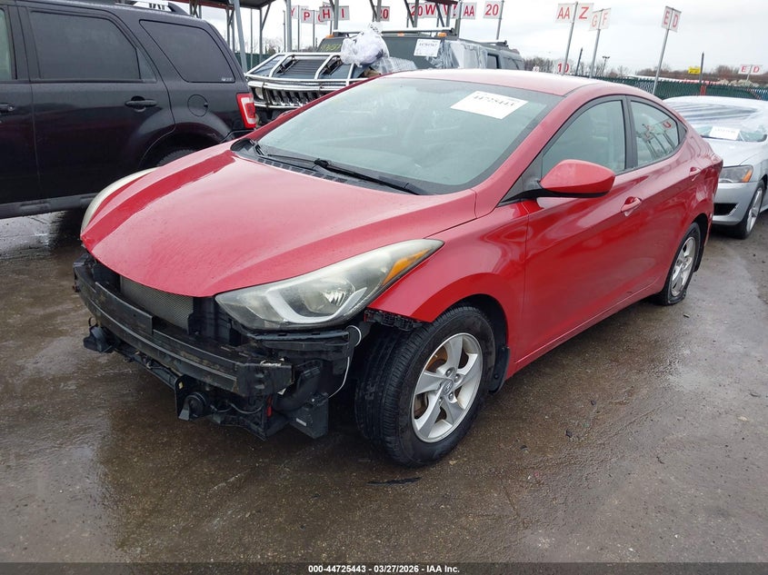 2015 Hyundai Elantra VIN KMHDH4AE3FU423454 IAAI salvage auction — THEFT, Salvage - Greater Than 75% (Maryland), sold $1,150 on 2026-07-16 (photo 2)
