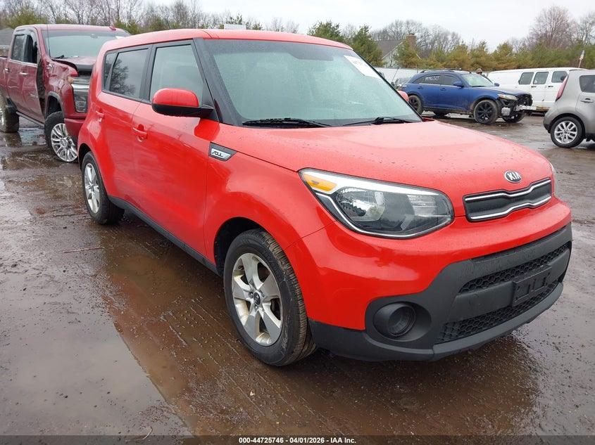 2019 Kia Soul VIN KNDJN2A21K7667445 IAAI salvage auction — LEFT SIDE, Wait Title, sold $1,050 on 2026-07-14 (photo 1)