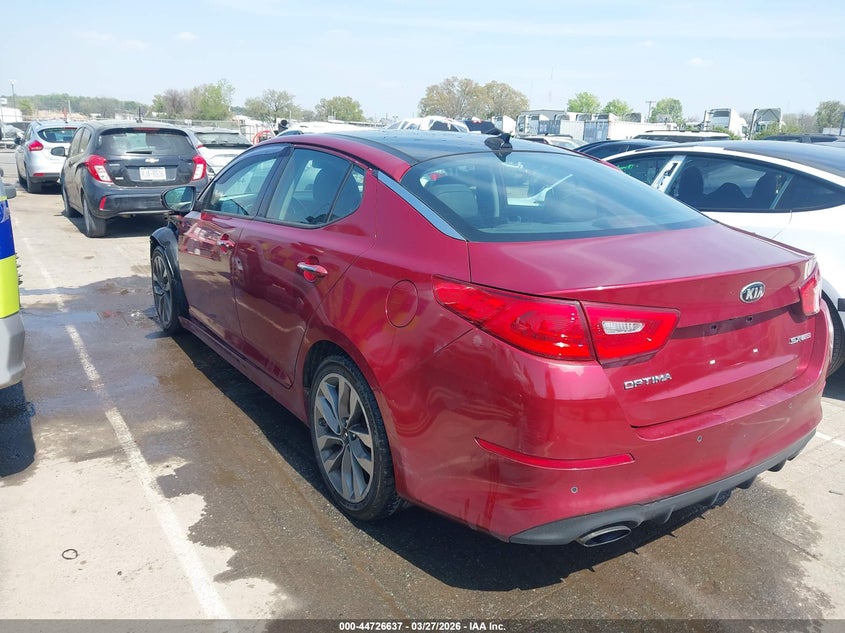 2015 Kia Optima VIN 5XXGR4A65FG362119 IAAI salvage auction — FRONT END, Wait Title, sold $475 on 2026-07-29 (photo 3)
