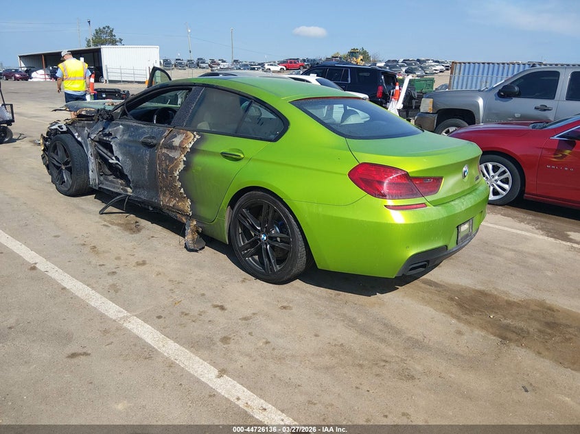 2016 BMW 6er VIN WBA6D4C50GD977166 IAAI salvage auction — LEFT FRONT, Wait Title, sold $1,150 on 2026-08-06 (photo 3)
