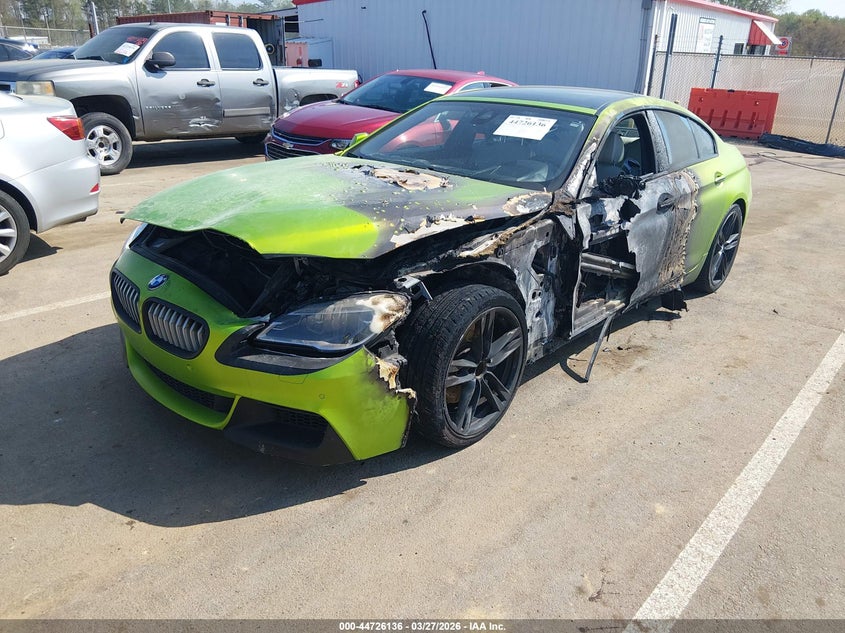 2016 BMW 6er VIN WBA6D4C50GD977166 IAAI salvage auction — LEFT FRONT, Wait Title, sold $1,150 on 2026-08-06 (photo 6)