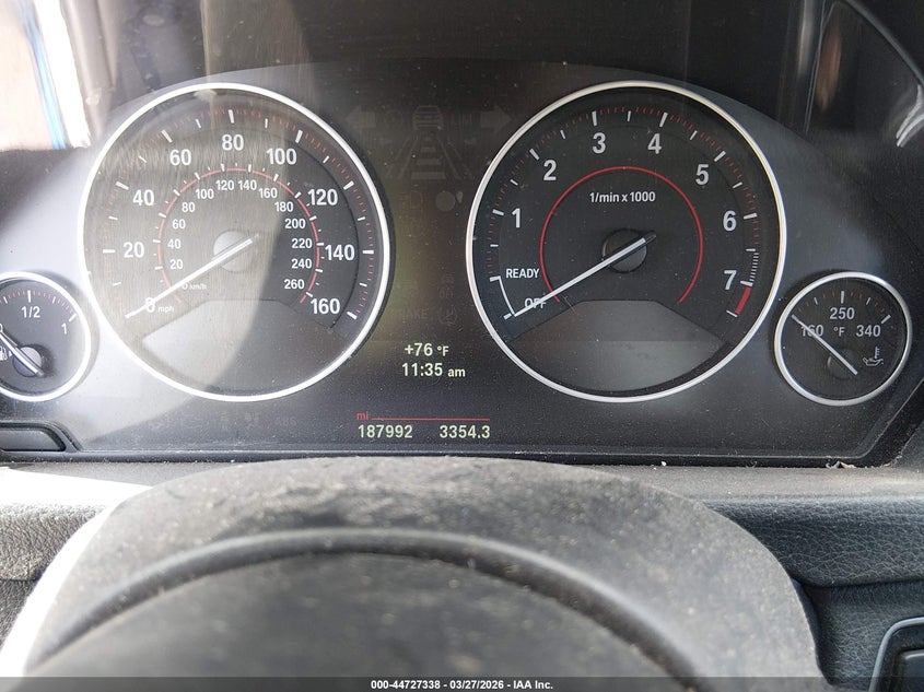 2014 BMW 3er VIN WBA3A5G57ENP27524 IAAI salvage auction — FRONT END, Wait Title, sold $875 on 2026-07-16 (photo 7)