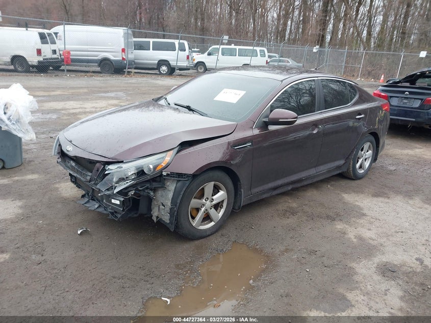 2015 Kia Optima VIN 5XXGM4A79FG361420 IAAI salvage auction — FRONT END, Salvage - Greater Than 75% (Maryland), sold $700 on 2026-07-28 (photo 2)