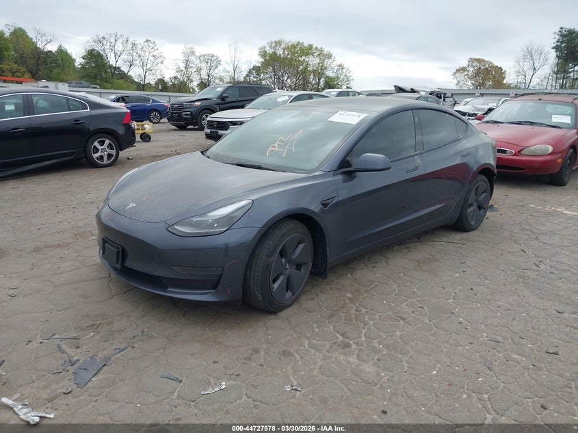 2023 Tesla Model 3 VIN 5YJ3E1EA8PF394798 IAAI salvage auction — REAR END, Wait Title, sold $8,100 on 2026-07-23 (photo 2)