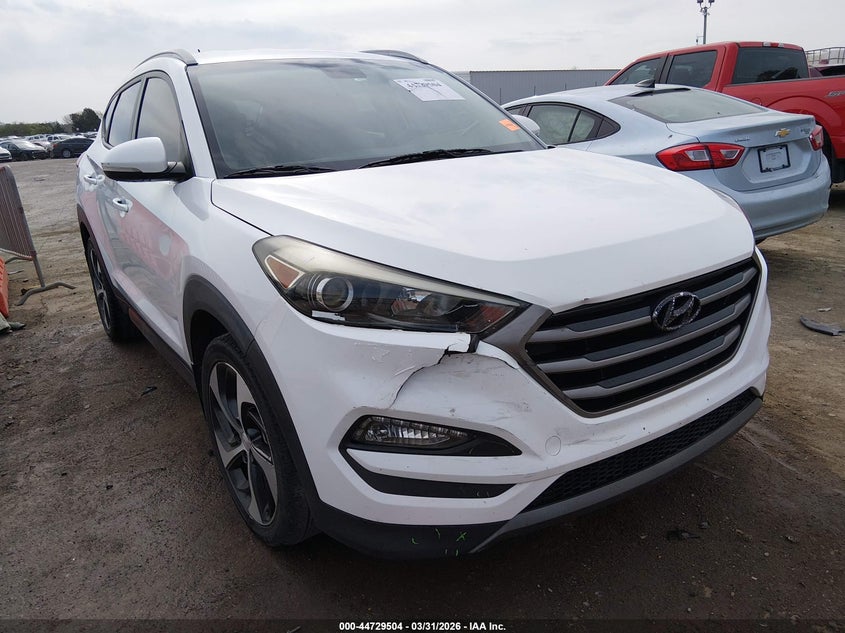 2016 Hyundai Tucson VIN KM8J33A23GU090143 IAAI salvage auction — REAR END, Clear (Oklahoma), sold $75 on 2026-07-29 (photo 1)