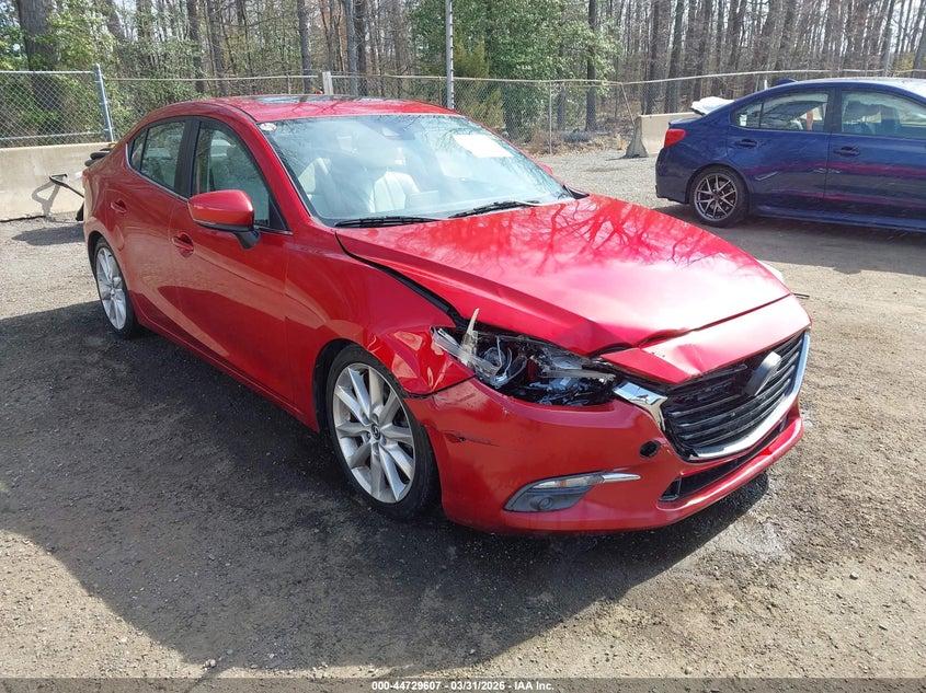2017 Mazda 3 VIN JM1BN1W3XH1138183 IAAI salvage auction — RIGHT FRONT, Salvage - Greater Than 75% (Maryland), sold $1,750 on 2026-07-25 (photo 1)