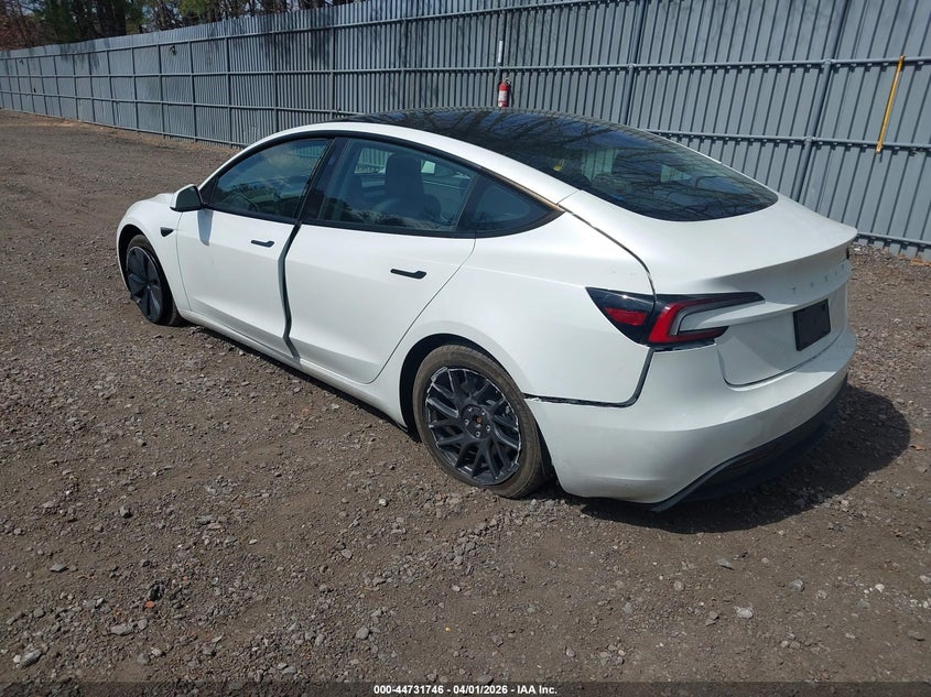 2025 Tesla Model 3 VIN 5YJ3E1EA8SF978479 IAAI salvage auction — SIDE, Salvage (New Jersey), sold $10,100 on 2026-07-29 (photo 3)