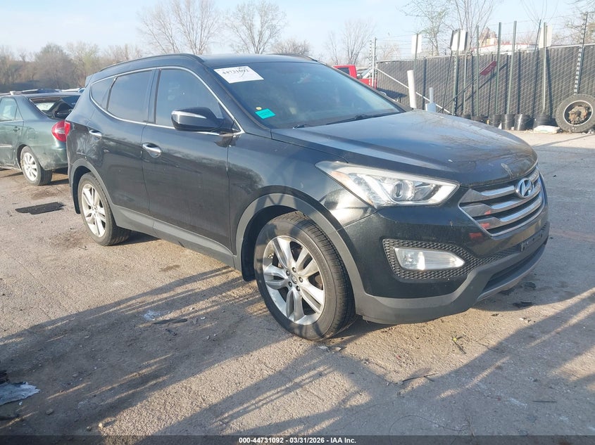2013 Hyundai Santa fe VIN 5XYZU3LA8DG100946 IAAI salvage auction — HAIL, Salvage (Kansas), sold $1,250 on 2026-07-08 (photo 1)