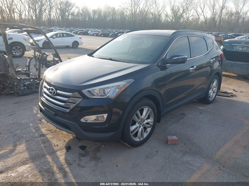 2013 Hyundai Santa fe VIN 5XYZU3LA8DG100946 IAAI salvage auction — HAIL, Salvage (Kansas), sold $1,250 on 2026-07-08 (photo 2)
