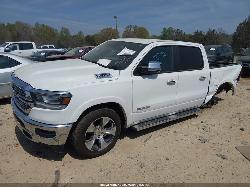 2022 Ram 1500 VIN 1C6SRFJT6NN240083 IAAI salvage auction — LEFT REAR, Unregisterable Title (Parts Only Title) (North Carolina), sold $9,300 on 2026-08-14 (photo 2)