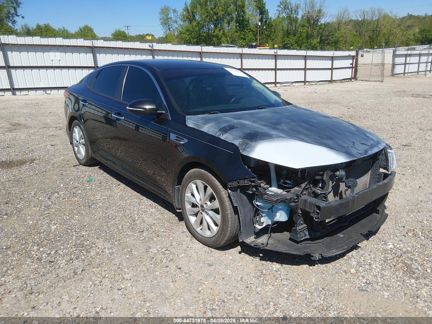2018 Kia Optima VIN 5XXGT4L37JG227317 IAAI salvage auction — FRONT END, Salvage (Louisiana), sold $2,150 on 2026-07-29 (photo 1)