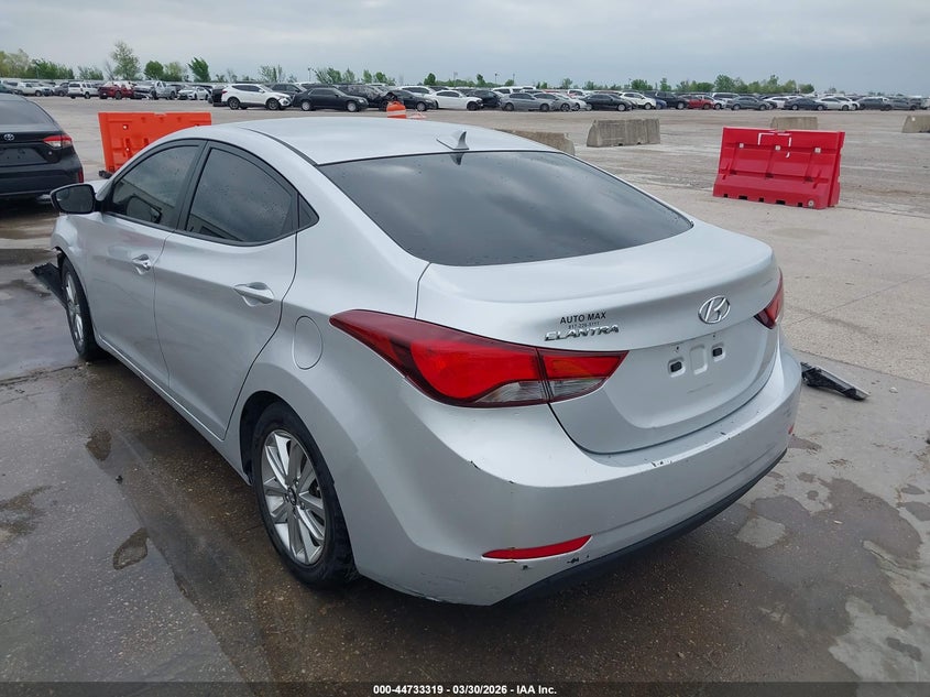 2015 Hyundai Elantra VIN KMHDH4AE6FU260556 IAAI salvage auction — FRONT & REAR, Original (Texas), sold $1,275 on 2026-07-08 (photo 3)
