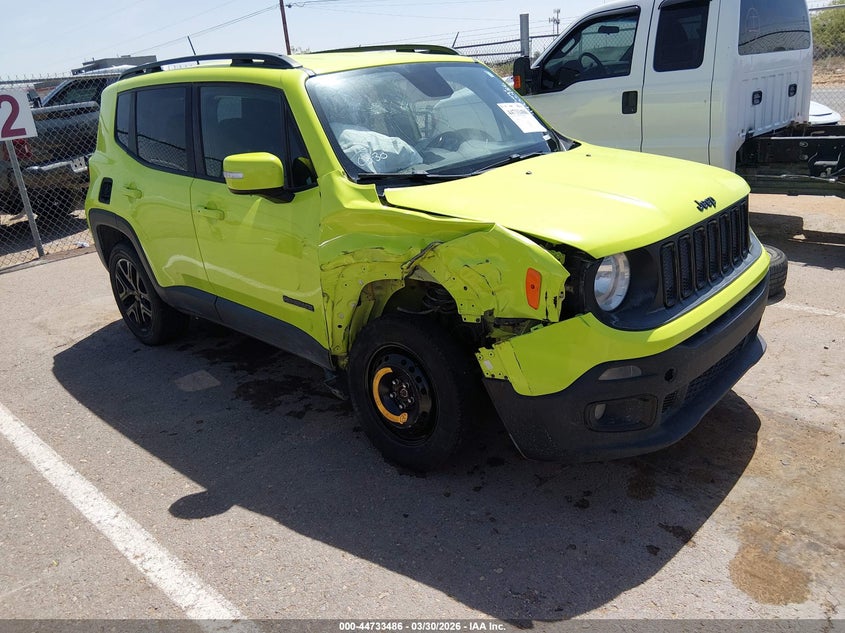 2018 Jeep Renegade VIN ZACCJBBB9JPH95078 IAAI salvage auction — LEFT SIDE, Wait Title, sold $1,350 on 2026-07-29 (photo 1)