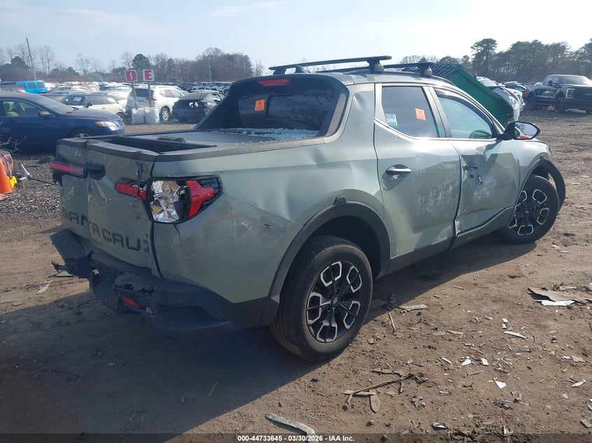 2023 Hyundai Santa cruz VIN 5NTJCDAE6PH076706 IAAI salvage auction — FRONT & REAR, Wait Title, sold $4,550 on 2026-07-28 (photo 4)