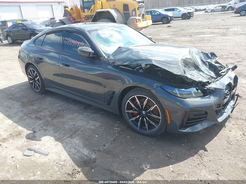 2025 BMW 4er VIN WBA33FB01SFU52637 IAAI salvage auction — FRONT END, Wait Title, sold $1,750 on 2026-07-21 (photo 1)