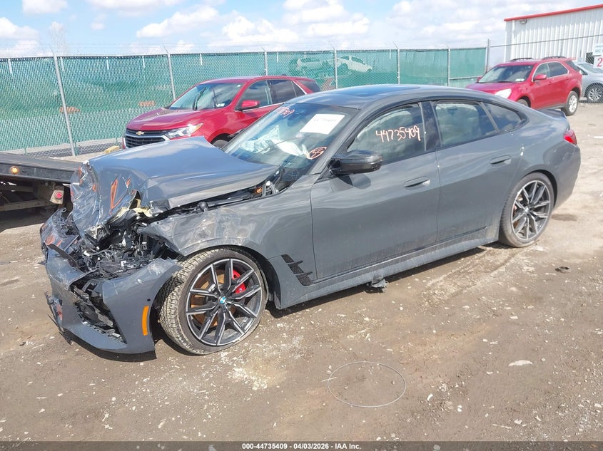 2025 BMW 4er VIN WBA33FB01SFU52637 IAAI salvage auction — FRONT END, Wait Title, sold $1,750 on 2026-07-21 (photo 2)
