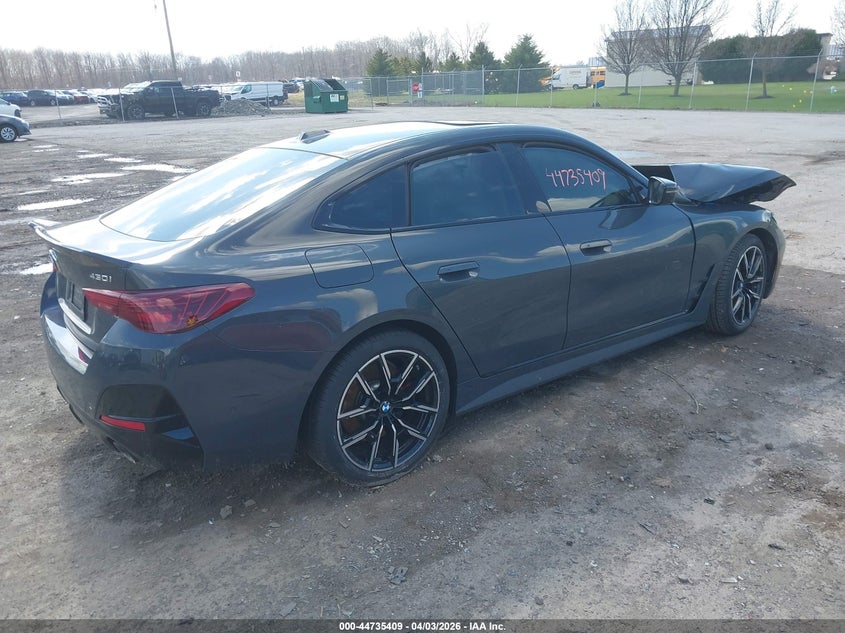 2025 BMW 4er VIN WBA33FB01SFU52637 IAAI salvage auction — FRONT END, Wait Title, sold $1,750 on 2026-07-21 (photo 4)