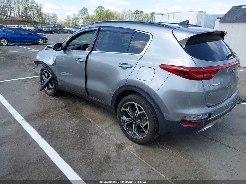 2020 Kia Sportage VIN KNDPR3A69L7713788 IAAI salvage auction — LEFT FRONT, Salvage Title, sold $4,450 on 2026-08-01 (photo 3)