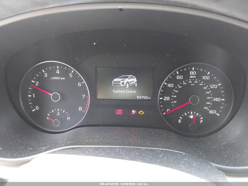 2020 Kia Sportage VIN KNDPR3A69L7713788 IAAI salvage auction — LEFT FRONT, Salvage Title, sold $4,450 on 2026-08-01 (photo 7)