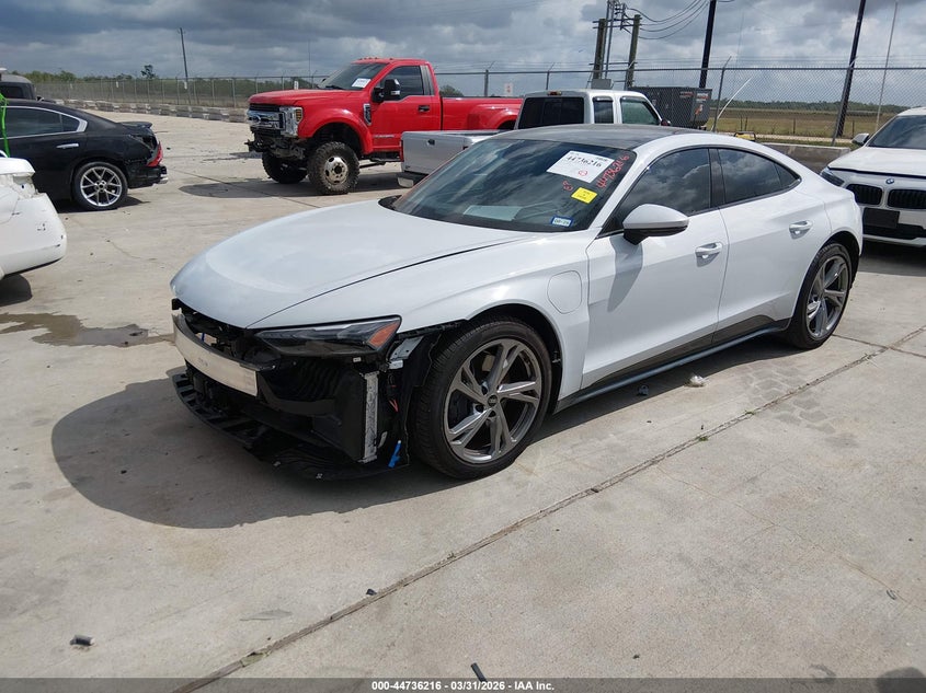 2024 Audi E-tron gt VIN WAUFJBFW1R7004445 IAAI salvage auction — Front & Rear, Original (Texas), sold $23,450 on 2026-06-18 (photo 2)