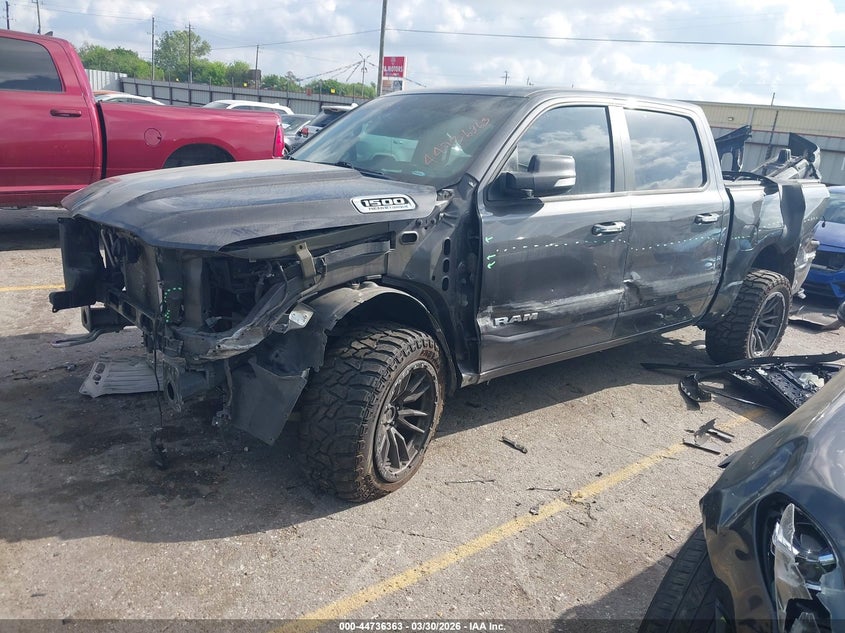 2021 Ram 1500 VIN 1C6SRFJT3MN638625 IAAI salvage auction — FRONT END, Wait Title, sold $9,100 on 2026-07-29 (photo 2)