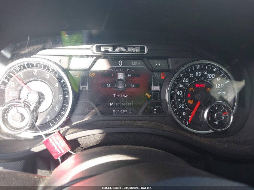 2021 Ram 1500 VIN 1C6SRFJT3MN638625 IAAI salvage auction — FRONT END, Wait Title, sold $9,100 on 2026-07-29 (photo 7)