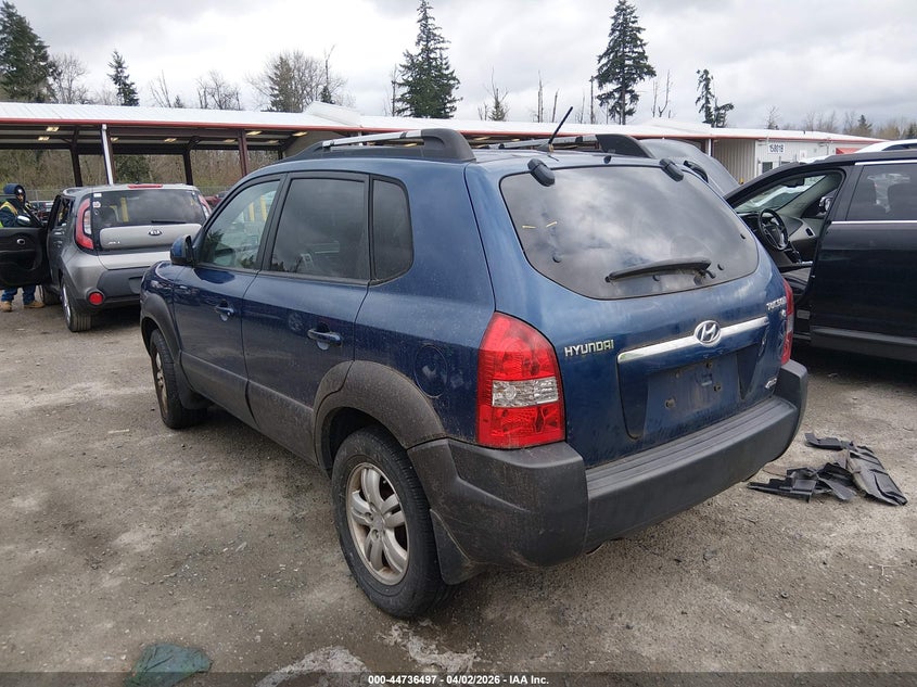 2006 Hyundai Tucson VIN KM8JN72D96U384971 IAAI salvage auction — LEFT SIDE, Clear (Washington), sold $400 on 2026-07-08 (photo 3)