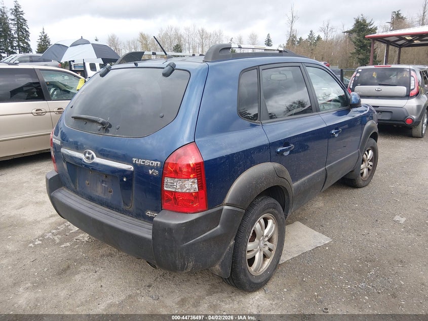 2006 Hyundai Tucson VIN KM8JN72D96U384971 IAAI salvage auction — LEFT SIDE, Clear (Washington), sold $400 on 2026-07-08 (photo 4)