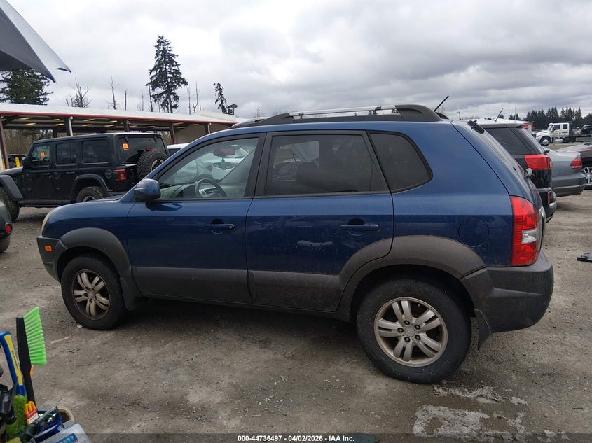 2006 Hyundai Tucson VIN KM8JN72D96U384971 IAAI salvage auction — LEFT SIDE, Clear (Washington), sold $400 on 2026-07-08 (photo 6)