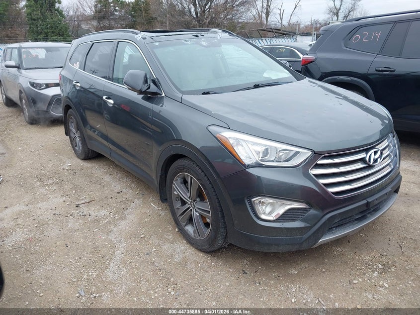 2014 Hyundai Santa fe VIN KM8SRDHF9EU075399 IAAI salvage auction — HAIL, Salvage (Iowa), sold $2,200 on 2026-07-28 (photo 1)