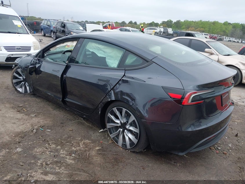 2025 Tesla Model 3 VIN 5YJ3E1EB5SF897979 IAAI salvage auction — ROLLOVER, Wait Title, sold $7,975 on 2026-07-08 (photo 3)