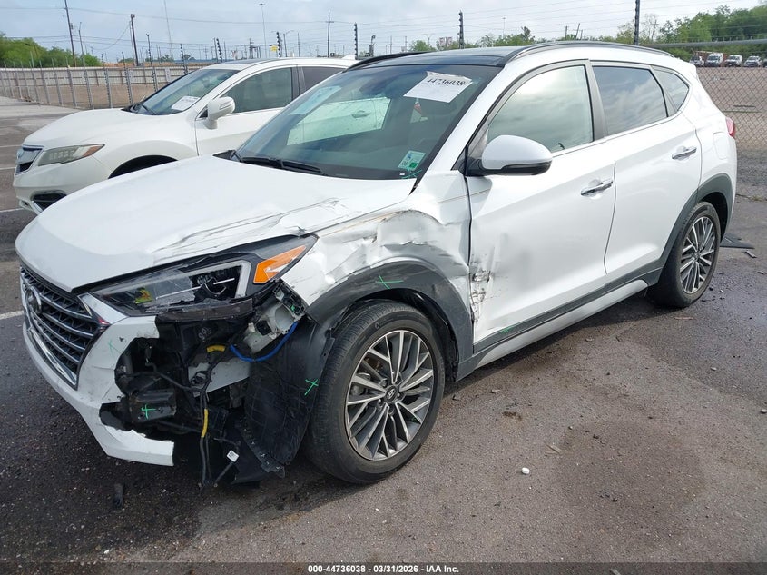2021 Hyundai Tucson VIN KM8J33ALXMU403418 IAAI salvage auction — LEFT FRONT, Wait Title, sold $5,050 on 2026-07-13 (photo 2)