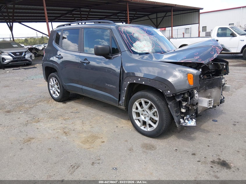 2022 Jeep Renegade VIN ZACNJDB19NPN78614 IAAI salvage auction — FRONT END, Salvage (Mississippi), sold $1,000 on 2026-07-22 (photo 1)