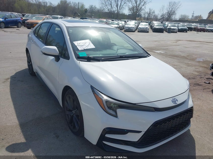 2023 Toyota Corolla VIN JTDP4MCE0PJ102582 IAAI salvage auction — HAIL, Salvage (Kansas), sold $10,200 on 2026-07-29 (photo 1)