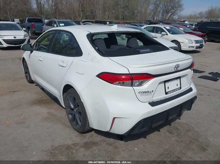 2023 Toyota Corolla VIN JTDP4MCE0PJ102582 IAAI salvage auction — HAIL, Salvage (Kansas), sold $10,200 on 2026-07-29 (photo 3)