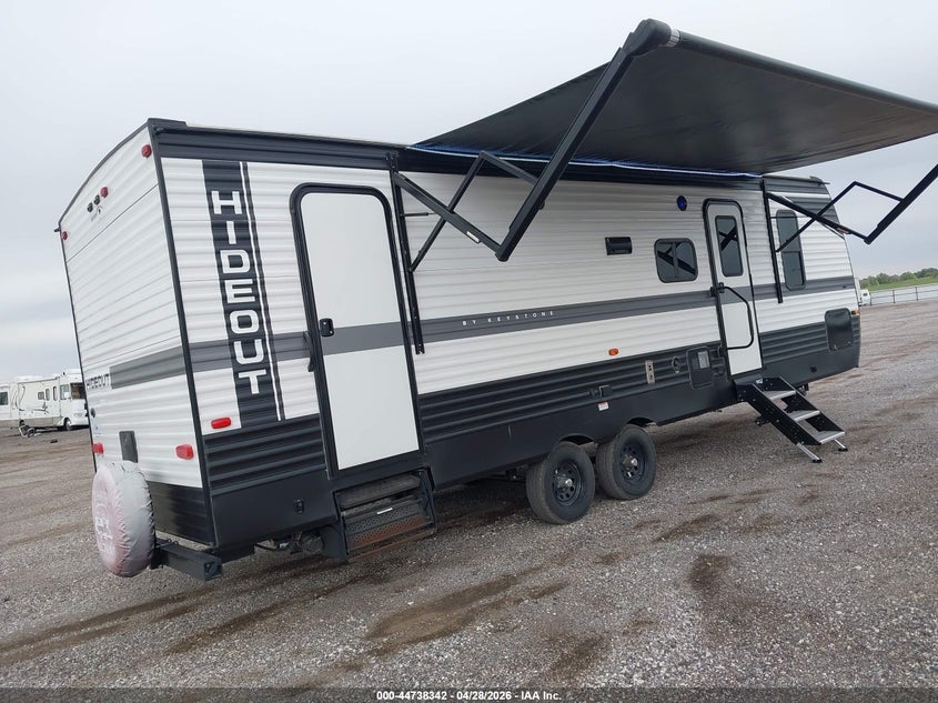 2022 Keystone Hideout VIN 4YDTH1M22N7241576 IAAI salvage auction — HAIL, Regular Certificate (Iowa), sold $7,750 on 2026-08-25 (photo 4)