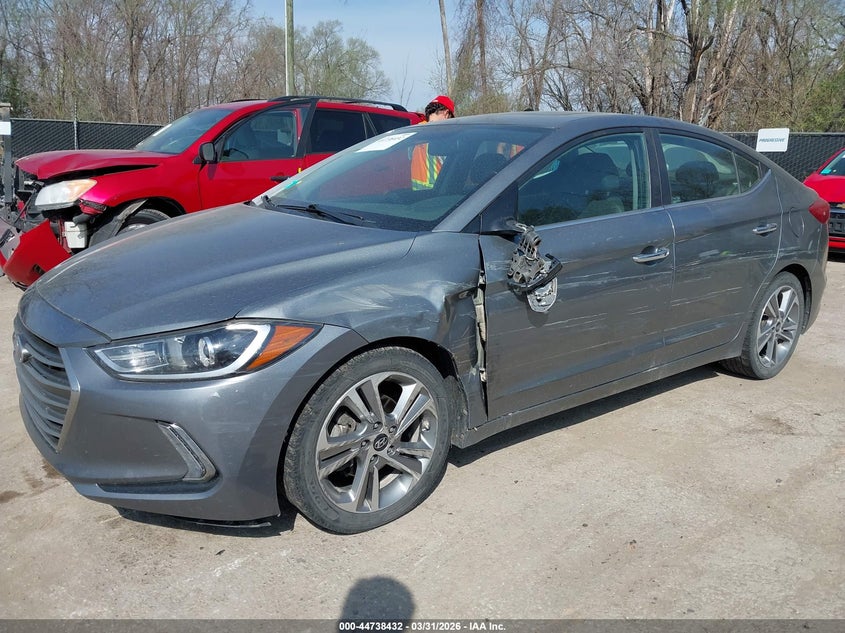 2017 Hyundai Elantra VIN KMHD84LF3HU297198 IAAI salvage auction — LEFT SIDE, Salvage (Kansas), sold $1,000 on 2026-07-29 (photo 6)
