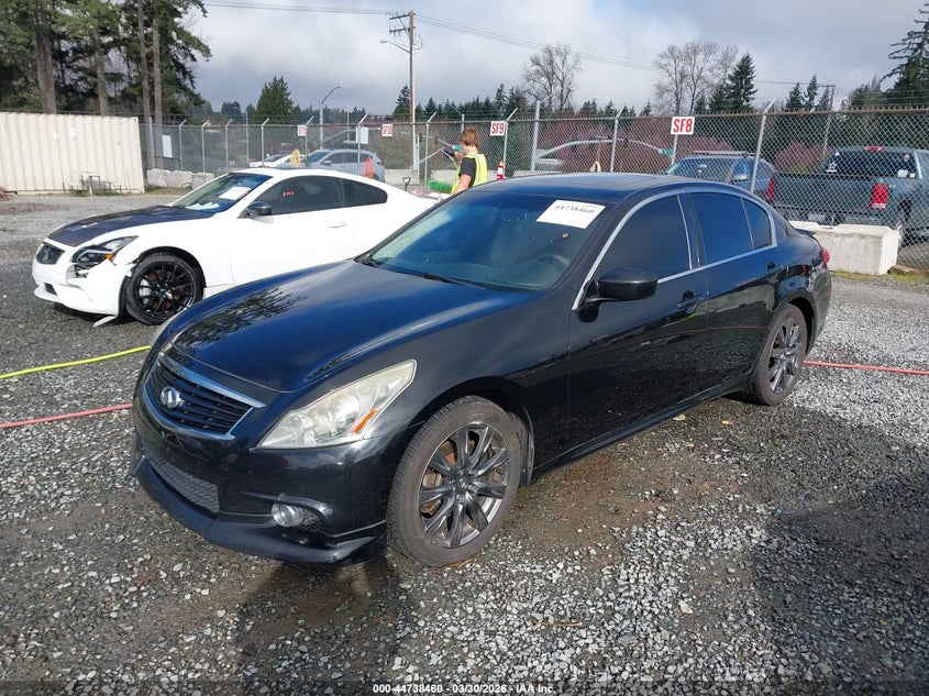 2012 Infiniti G VIN JN1CV6AR0CM672039 IAAI salvage auction — RIGHT SIDE, Wait Title, sold $825 on 2026-07-22 (photo 2)