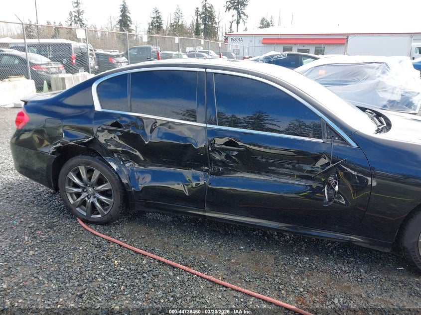 2012 Infiniti G VIN JN1CV6AR0CM672039 IAAI salvage auction — RIGHT SIDE, Wait Title, sold $825 on 2026-07-22 (photo 6)