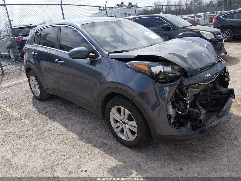 2018 Kia Sportage VIN KNDPM3AC3J7479892 IAAI salvage auction — FRONT END, Original (Kentucky), sold $1,900 on 2026-07-13 (photo 1)