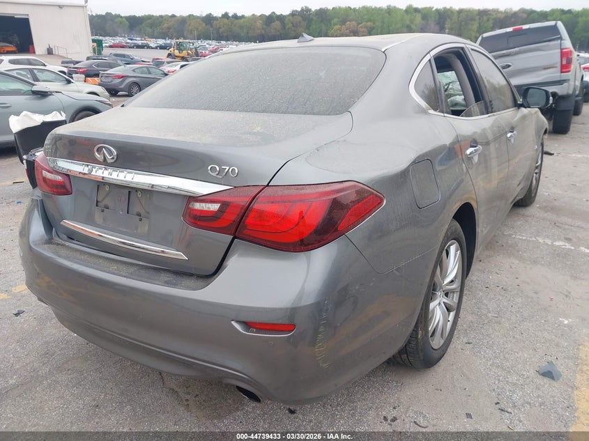 2018 Infiniti Q70 VIN JN1BY1AP5JM180320 IAAI salvage auction — ALL OVER, Wait Title, sold $725 on 2026-07-29 (photo 4)