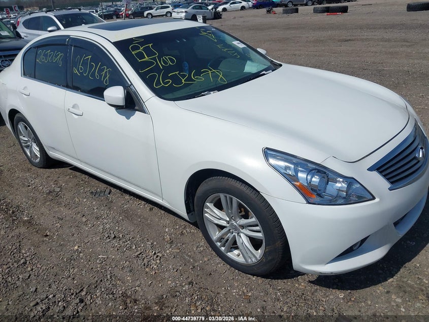 2010 Infiniti G37 VIN JN1CV6AR8AM254891 IAAI salvage auction — FRONT END, Bill Of Sale (New York), sold $975 on 2026-07-07 (photo 1)