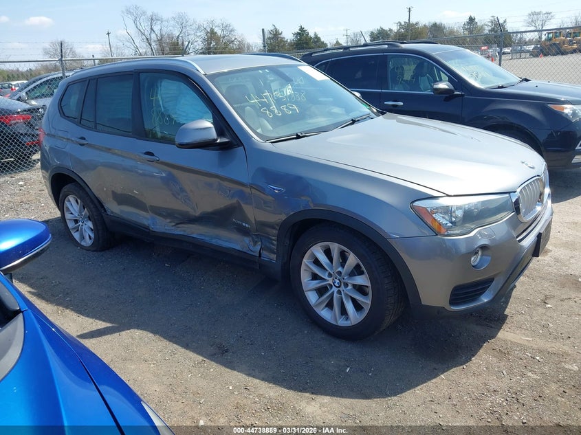 2015 BMW X3 VIN 5UXWX9C55F0D49862 IAAI salvage auction — RIGHT SIDE, Wait Title, sold $2,775 on 2026-07-28 (photo 1)