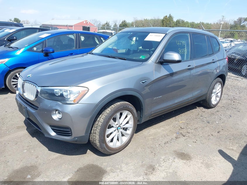 2015 BMW X3 VIN 5UXWX9C55F0D49862 IAAI salvage auction — RIGHT SIDE, Wait Title, sold $2,775 on 2026-07-28 (photo 2)