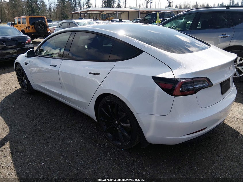2021 Tesla Model 3 VIN 5YJ3E1EA6MF838482 IAAI salvage auction — RIGHT FRONT, Wait Title, sold $6,450 on 2026-07-16 (photo 3)